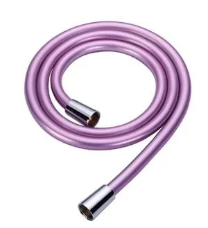 PVC Yüksek Kaliteli Parlak Pürüzsüz Duş Hortumu, Bükülmez Montajlı 60 İnç WRAS Sertifikası